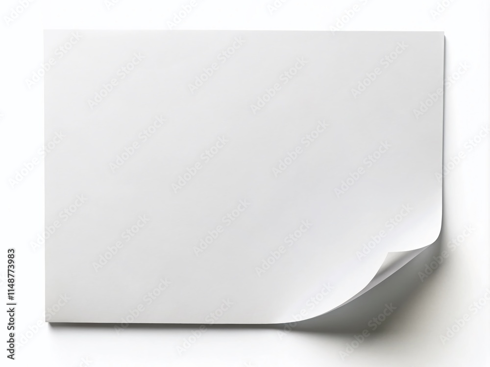 Blank Paper Mockup: Panoramic Isolated Background for Design Presentation Blank Paper Mockup: Panoramic Isolated Background for Design Presentation