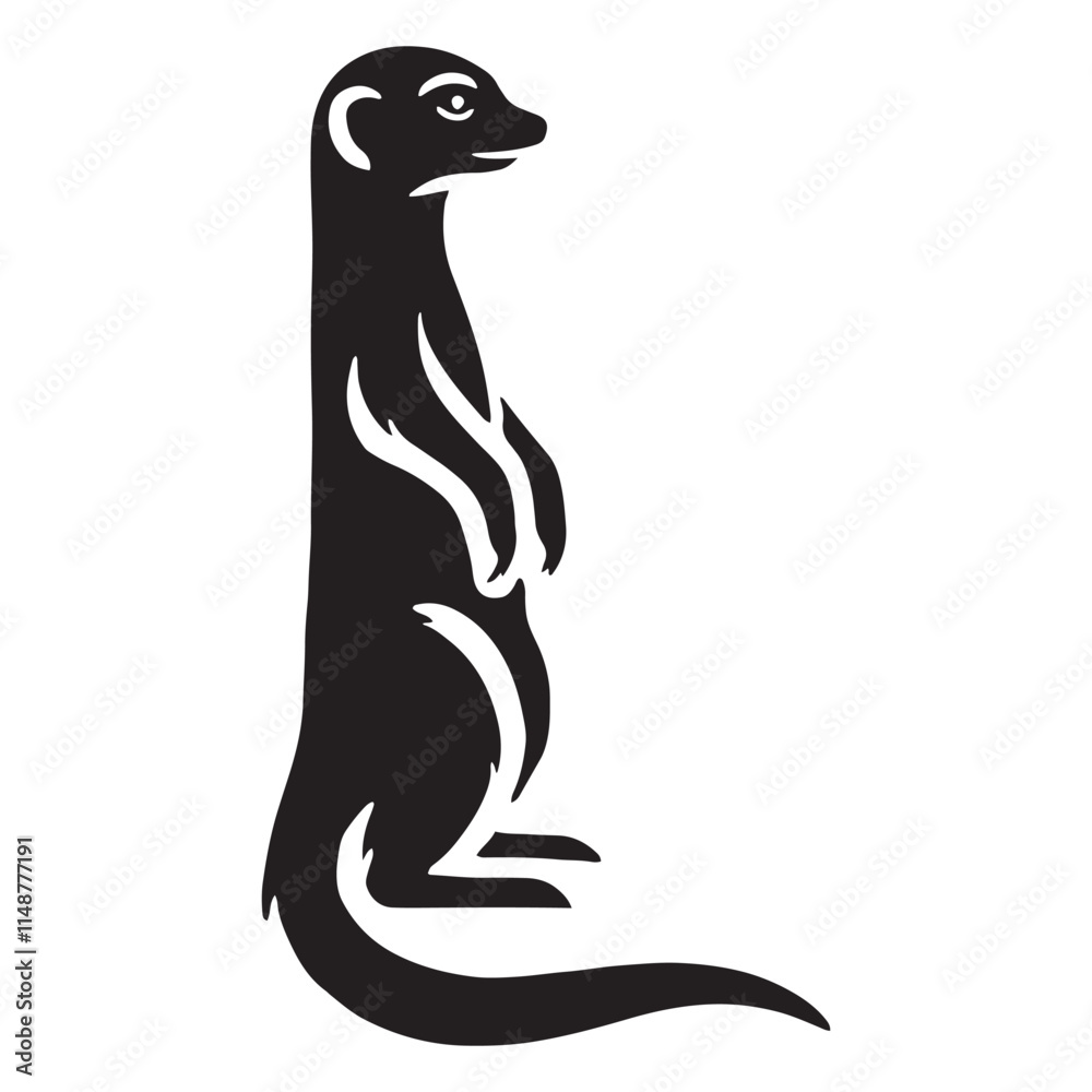Simplified meerkat silhouette for versatile design use - Meerkat illustration - minimallest meerkat vector
Simplified meerkat silhouette for versatile design use - Meerkat illustration - minimallest meerkat vector