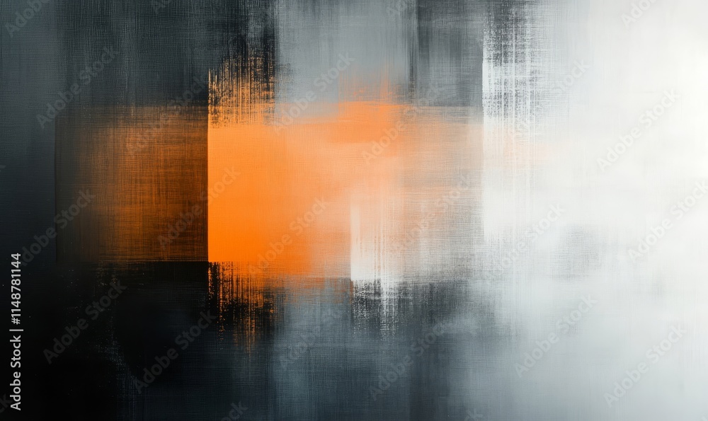 Abstract color gradient background, film grain texture, blurred orange gray white free forms on black, copy space, Generative AI Abstract color gradient background, film grain texture, blurred orange gray white free forms on black, copy space, Generative AI