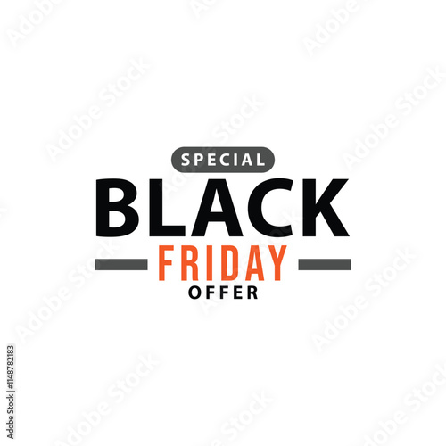Black Friday sale, Black friday concept in flat design, Black friday best deals, Sale event web banner. Discount offer banner, sale teg, special offer