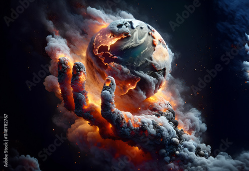 The end of the world, concept.