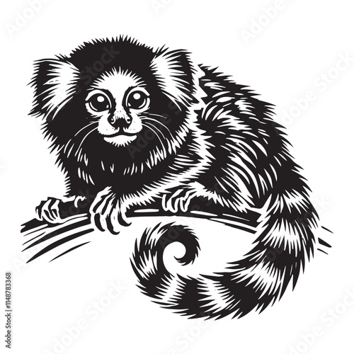 Wallpaper Mural Creative marmoset silhouette for versatile design projects - Marmoset illustration - minimallest marmoset vector
 Torontodigital.ca