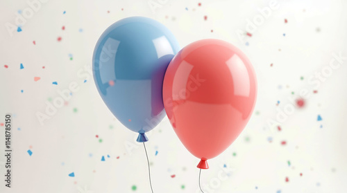 Festive Event Decoration with Balloons and Confetti