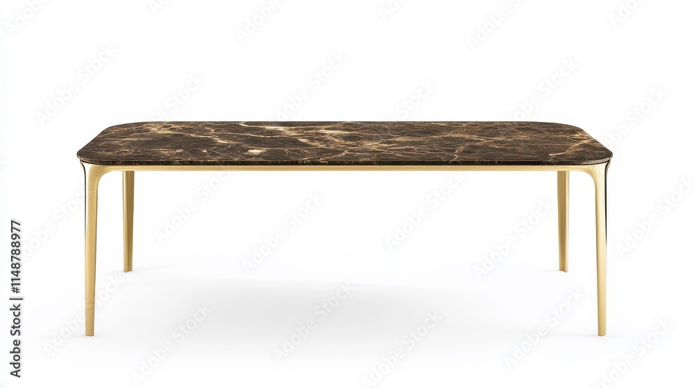 Elegant Marble Top Dining Table with Gold Legs Elegant Marble Top Dining Table with Gold Legs
