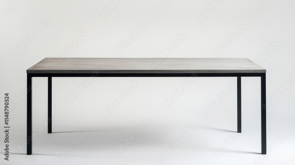 Minimalist Table with Metal Legs and Simple Design Minimalist Table with Metal Legs and Simple Design