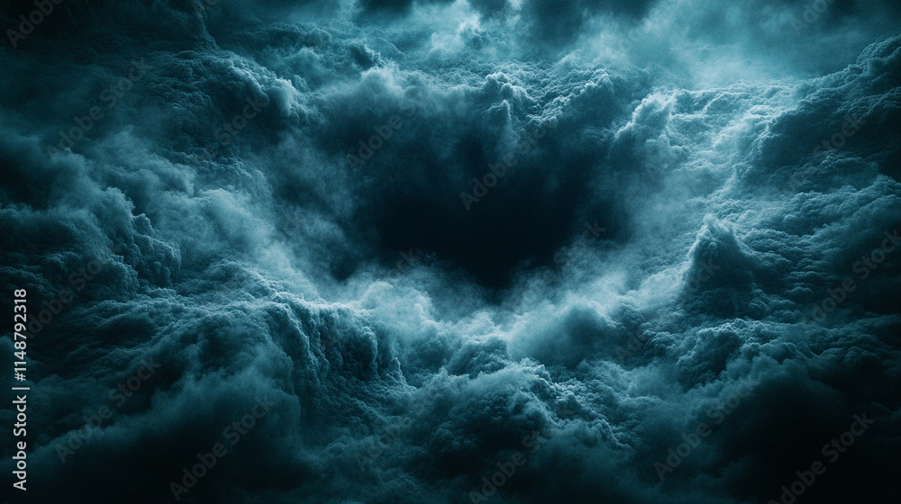 dramatic scene where dark, swirling storm clouds part to reveal a powerful beam of light. The image symbolizes chaos giving way to hope or revelation, evoking a sense of awe and transformation
