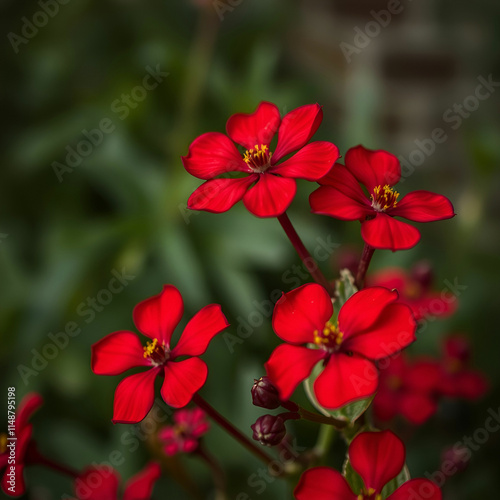 Red flowers close up