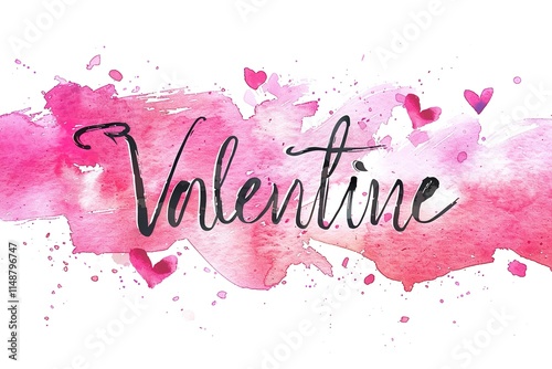 A pink background with a pink and white lettering that says Valentine