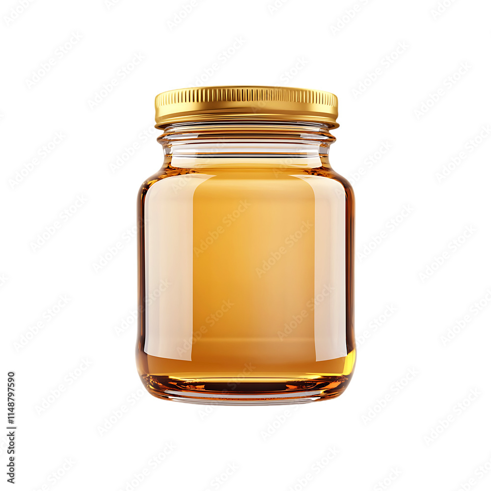 Pure honey in a jar isolated on a transparent background. Pure honey in a jar isolated on a transparent background.
