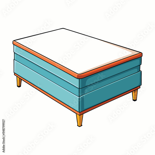 Minimalist Box Spring Vector Illustration