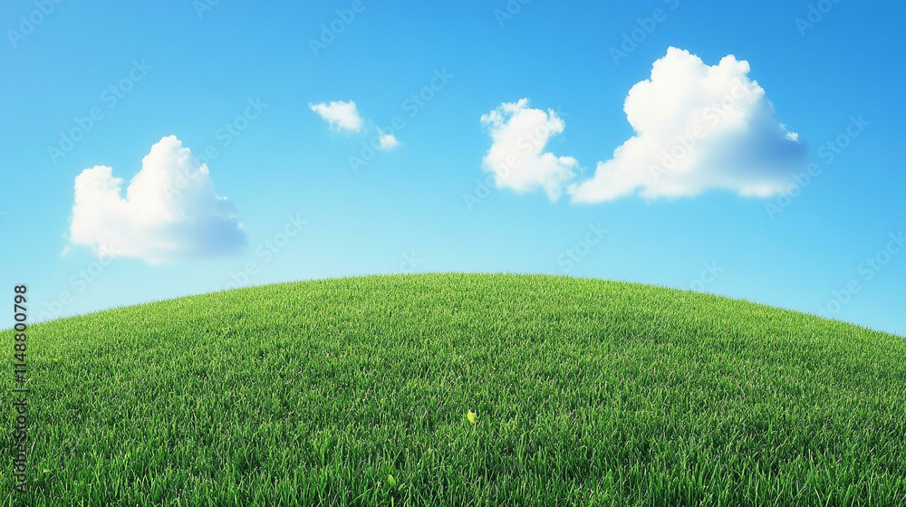 serene landscape of lush green hills and expansive meadows under a bright blue sky with fluffy white clouds, symbolizing peace, tranquility, and harmony in nature serene landscape of lush green hills and expansive meadows under a bright blue sky with fluffy white clouds, symbolizing peace, tranquility, and harmony in nature