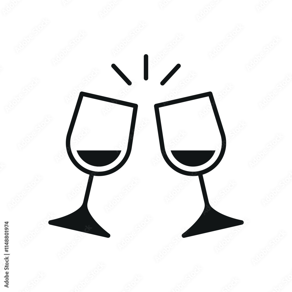 Wine drink icon brings a refined and classy touch Wine drink icon brings a refined and classy touch