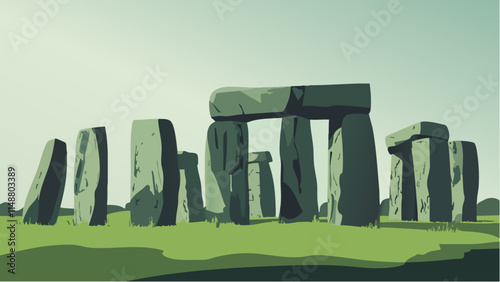 Stonehenge- The Icon of Mystery in Flat Design