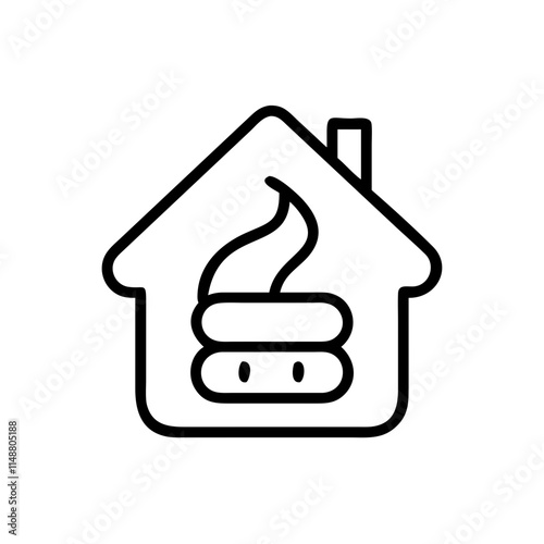 A cozy home icon symbolizing comfort and safety.