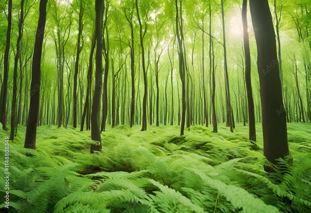 Fototapeta premium Lush Green Forest