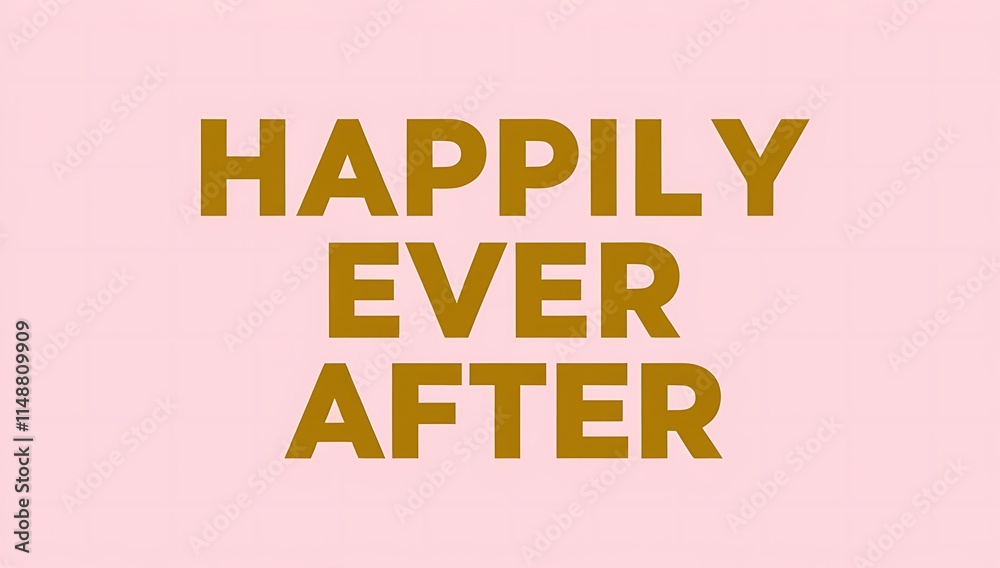 Happily Ever After Gold Letters Pink Background Happily Ever After Gold Letters Pink Background