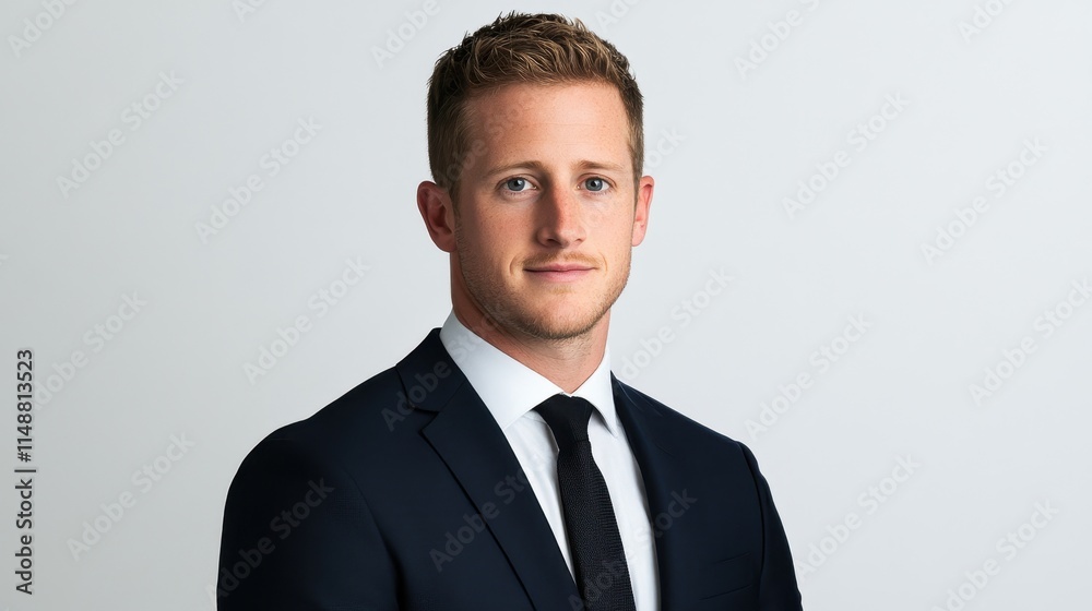 Professional Man in Suit with Serious Expression Professional Man in Suit with Serious Expression