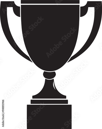 Trophy cup icon black silhouette vector illustration eps 10