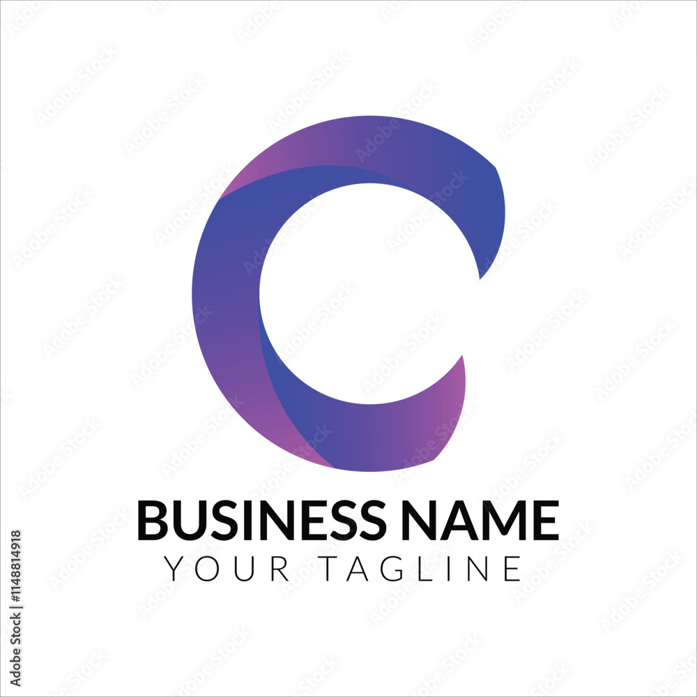 c gradient letter logo c gradient letter logo