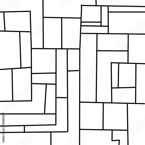  Background abstract labyrinth rectangles drawn by hand vector illustrator vector