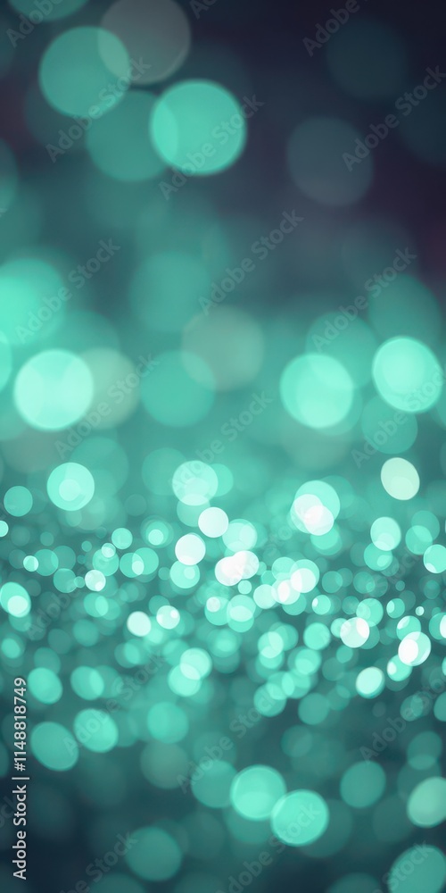 Obraz premium Shimmering aqua turquoise and teal green bokeh glitter , ocean, teal