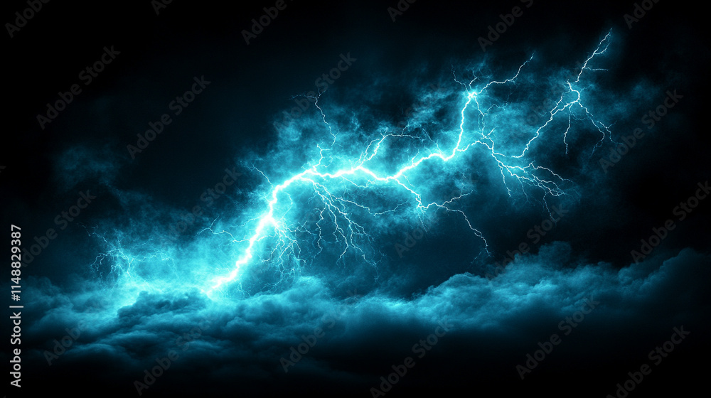 dramatic flash of lightning cuts through a dark, stormy sky, symbolizing chaos and nature's raw power, creating a striking and intense banner design for thunderstorm themes dramatic flash of lightning cuts through a dark, stormy sky, symbolizing chaos and nature's raw power, creating a striking and intense banner design for thunderstorm themes