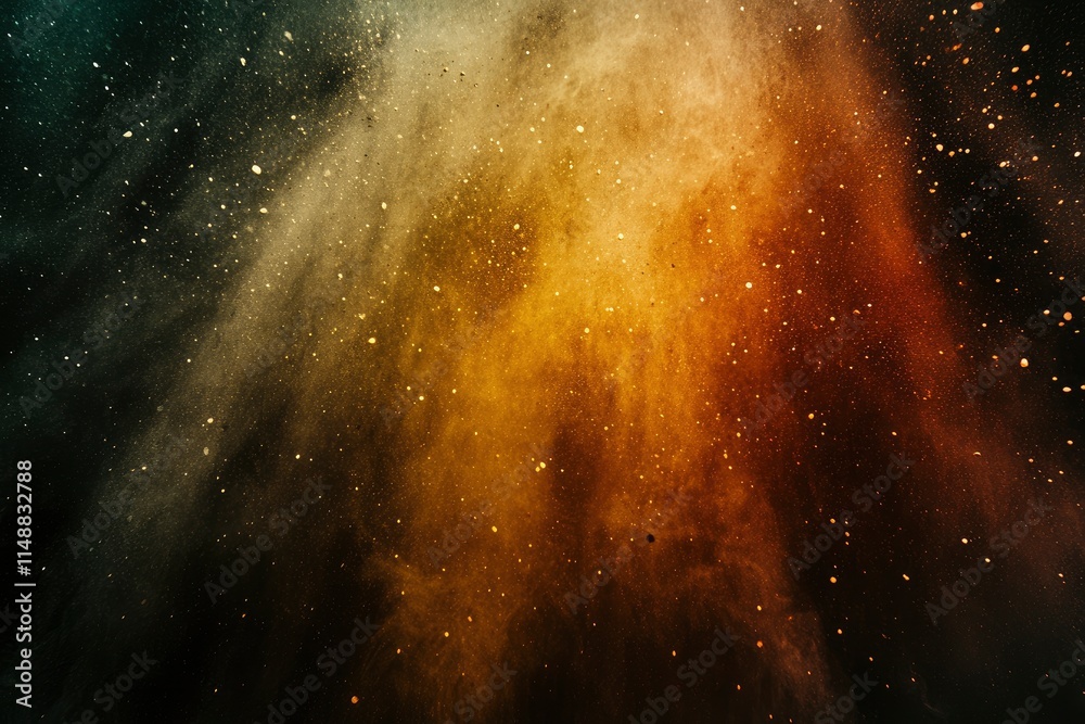 abstract colored dust explosion on a black background. abstract colored dust explosion on a black background.