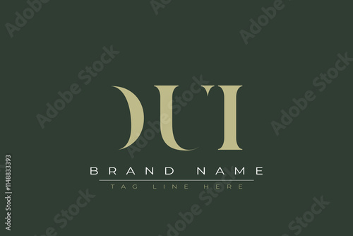 DUI abstract letter logo design. This logo is designed by three abstract letters. 