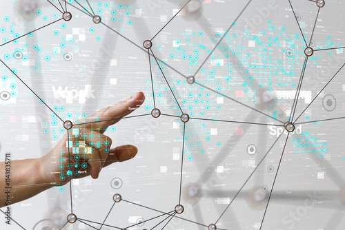 Neural network 3D illustrat...