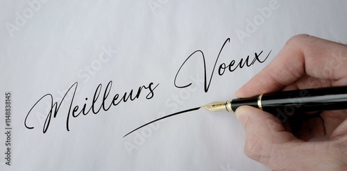 meilleurs voeux à la main