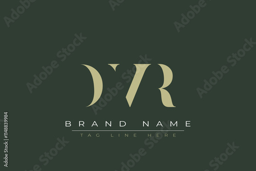 DVR abstract letter logo design. This logo is designed by three abstract letters. 