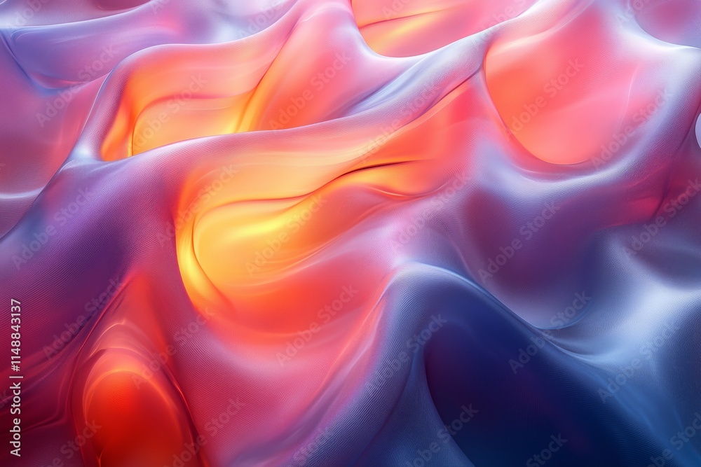 Obraz premium Colorful abstract background flowing like a futuristic fabric
