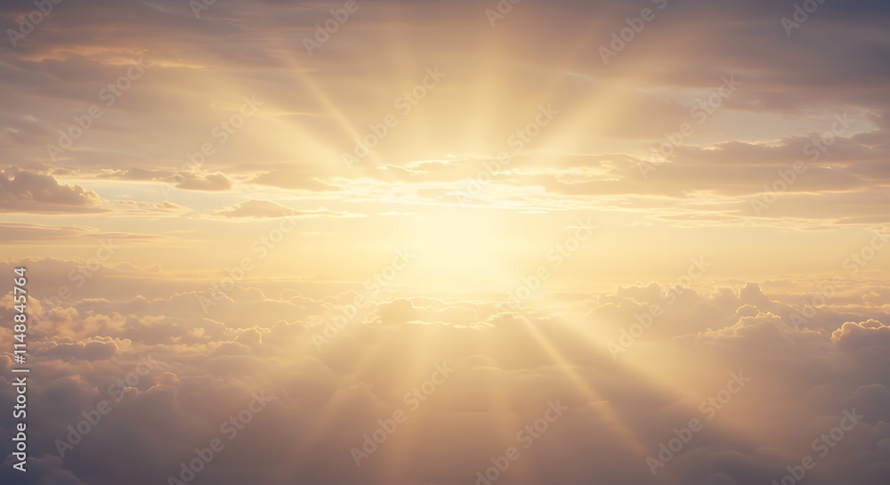 Fototapeta premium Abstract heavenly background, light from heaven. Revelation concept.
