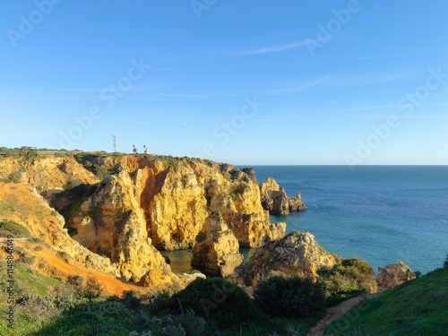 cliffs at sunset