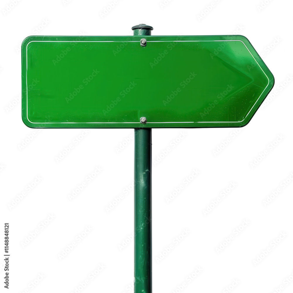 A green street sign with an arrow pointing to the right A green street sign with an arrow pointing to the right