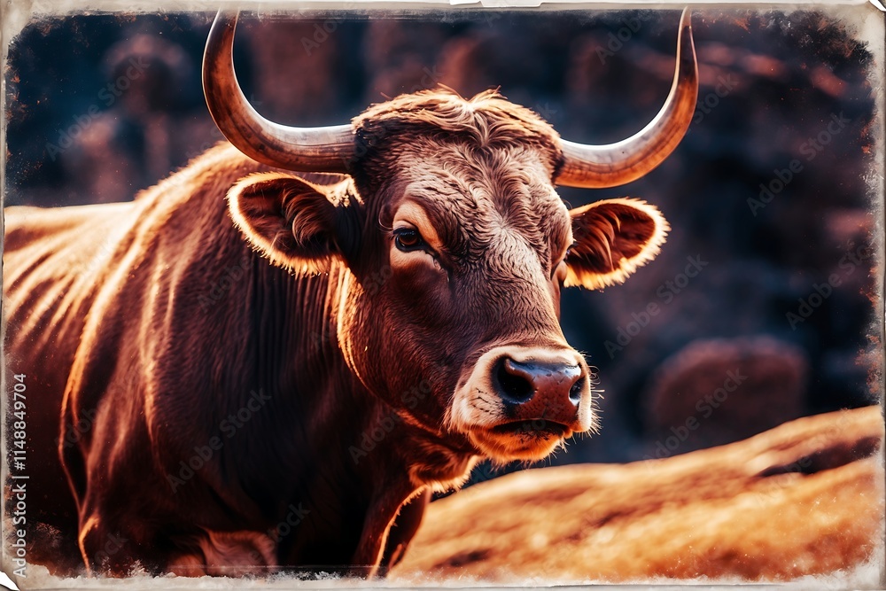 Naklejka premium portrait of a cow