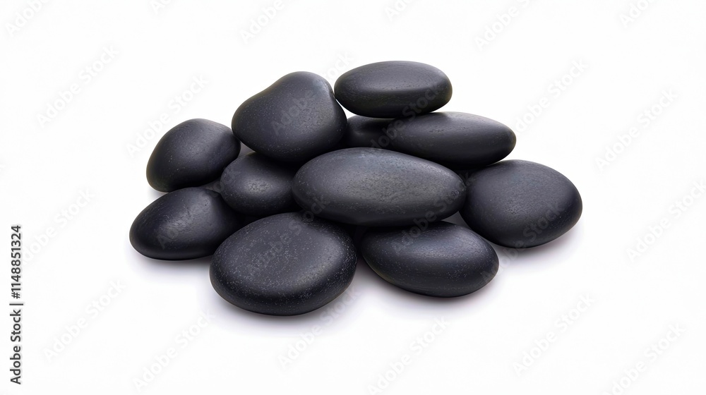 Collection of Smooth Black Stones for Spa and Relaxation Use, Natural Decoration for Home and Garden, Zen Inspiration, Peaceful Atmosphere Enhancement Collection of Smooth Black Stones for Spa and Relaxation Use, Natural Decoration for Home and Garden, Zen Inspiration, Peaceful Atmosphere Enhancement