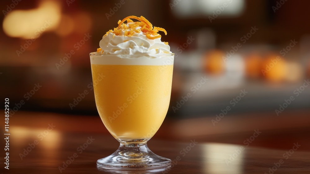 Refreshing Citrus Dessert in Elegant Glass Refreshing Citrus Dessert in Elegant Glass