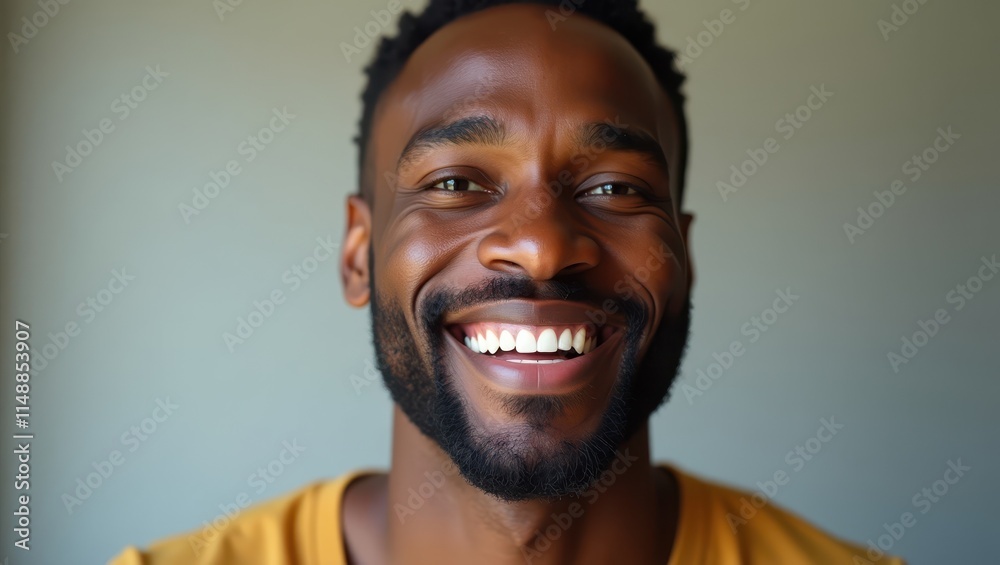 Man smiling to the camera Man smiling to the camera