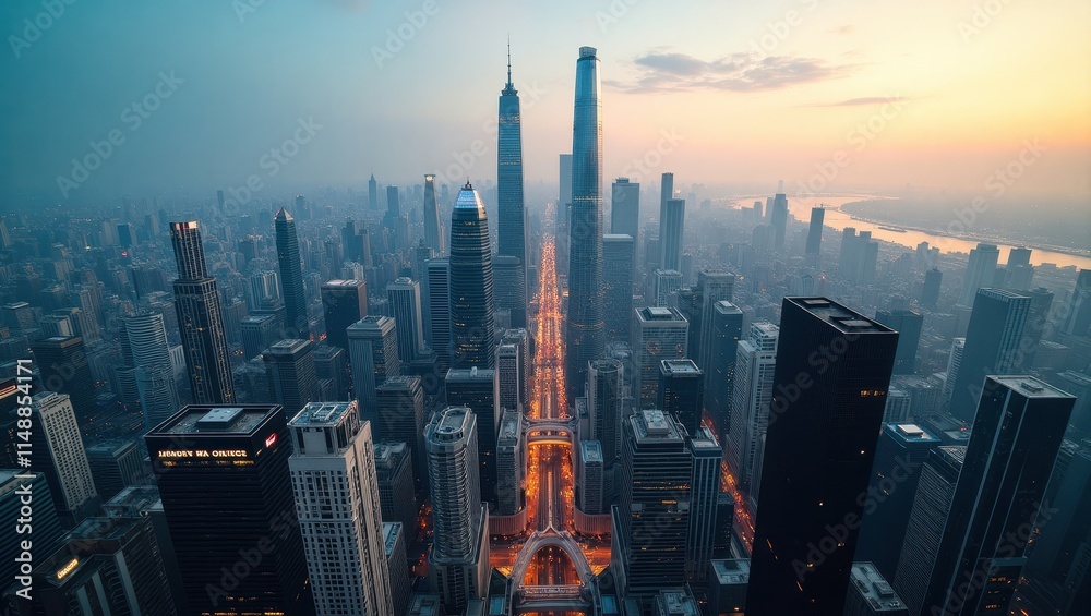 Naklejka premium City skyline
