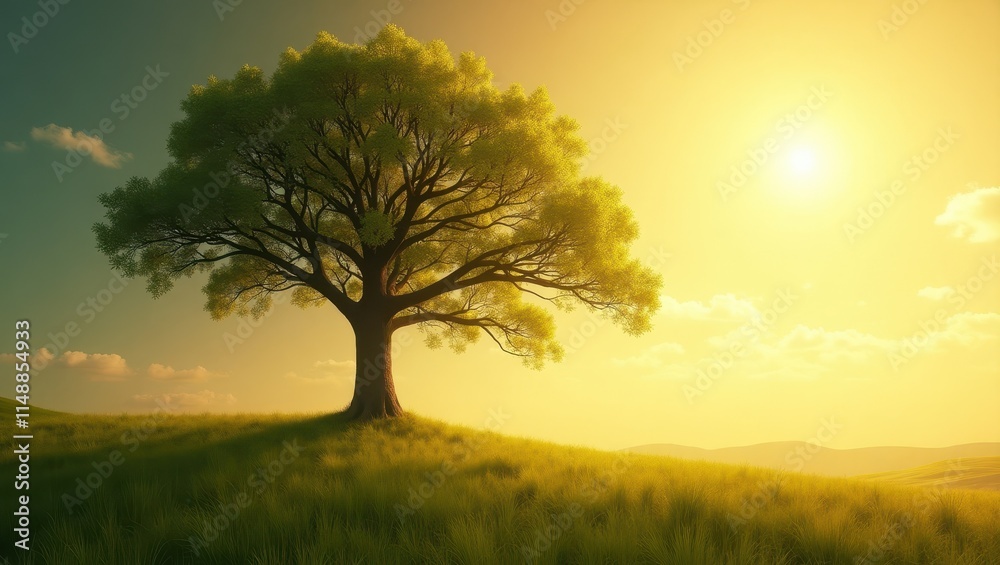 Obraz premium A tree in the sunshine