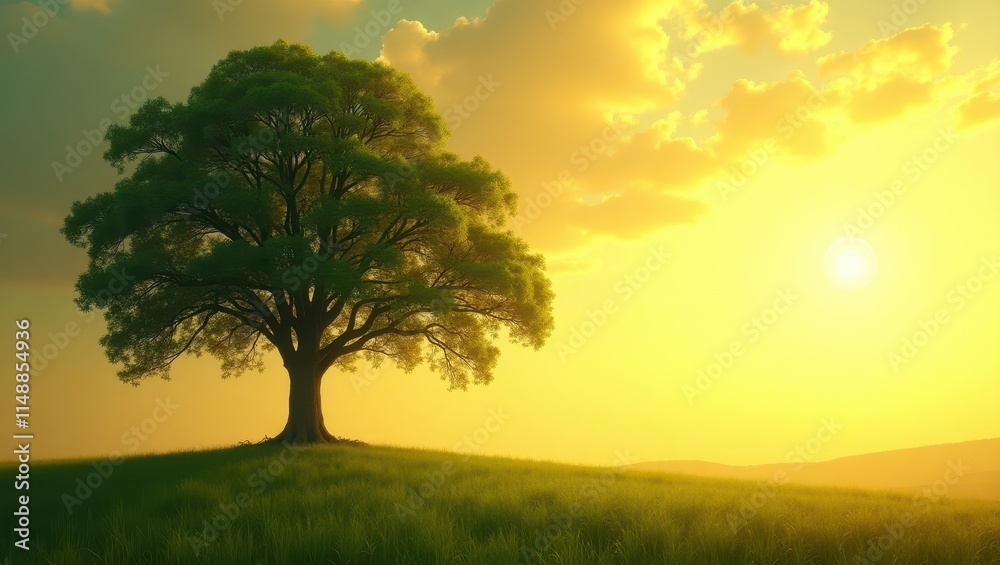 A tree in the sunshine A tree in the sunshine