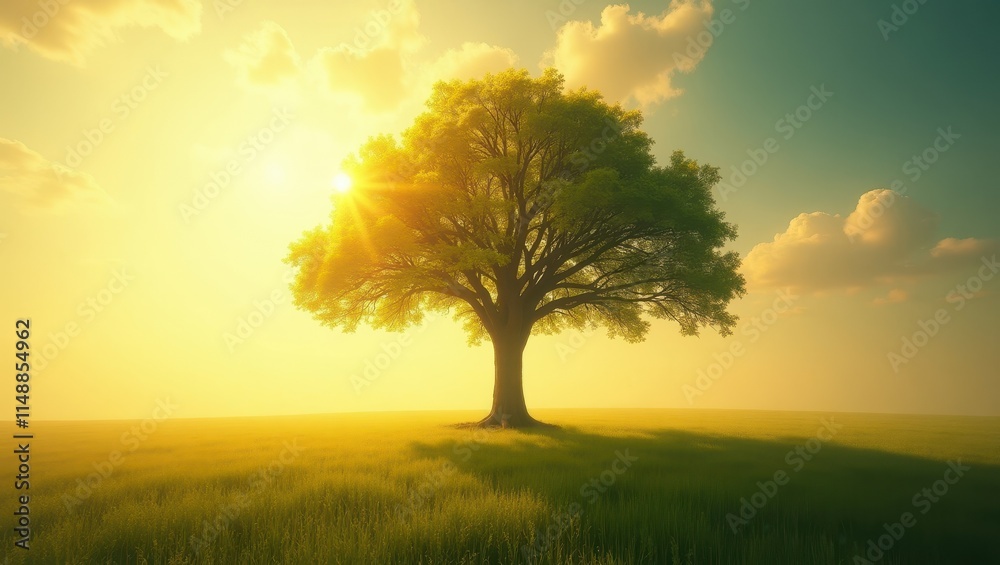 Obraz premium A tree in the sunshine
