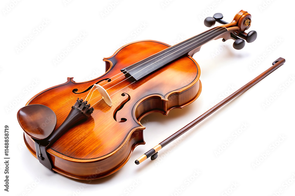 Fototapeta premium violin isolated on white background
