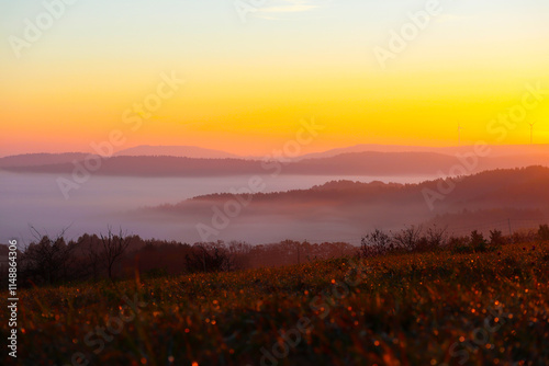 Landschaft im Nebel