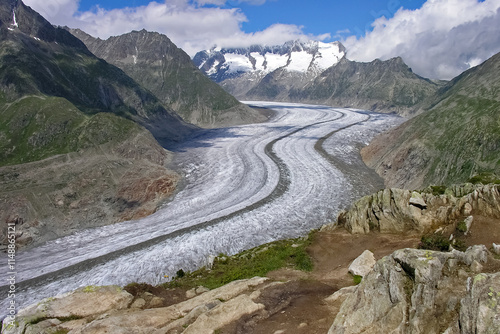 Great Aletsch Glacier in the Swiss Alps