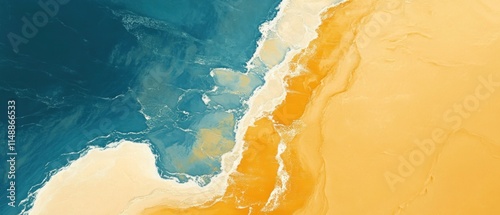 Ocean Meets Sand: An Aerial View of Coastal Beauty