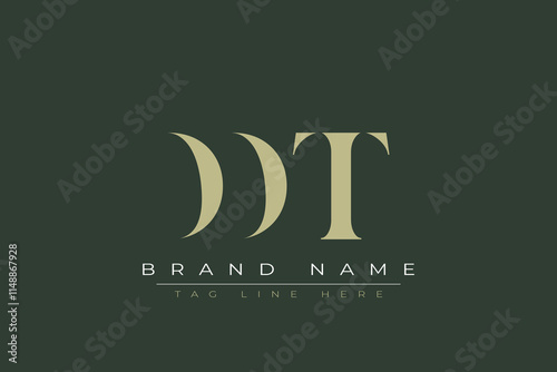 DDT abstract letter logo design. This logo is designed by three abstract letters. 