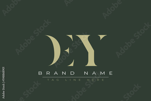 DEY abstract letter logo design. This logo is designed by three abstract letters. 
