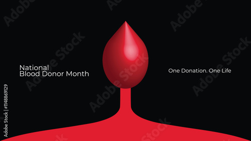 National blood donor month design templet